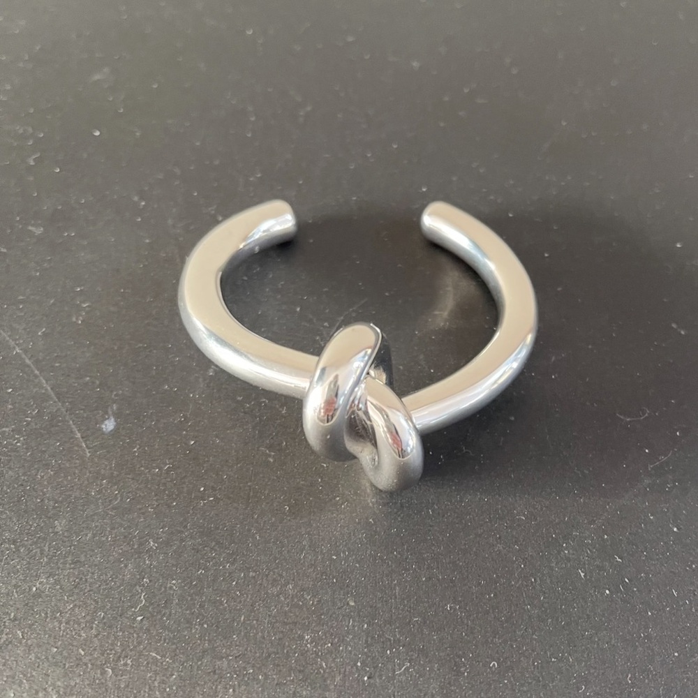 CELINE Silver Knot Cuff Bracelet